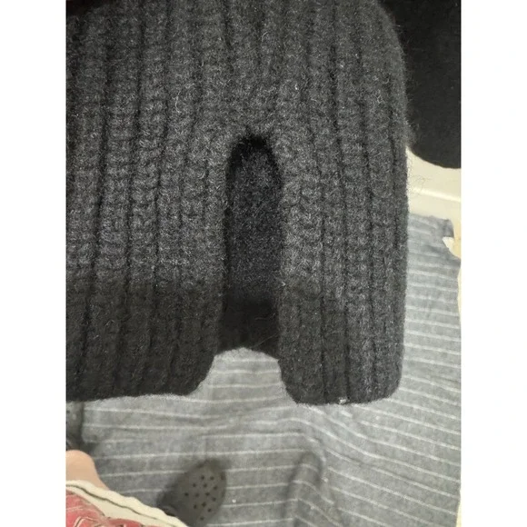 COS 100% Cashmere Black Rib Knit Sweater Womens S Minimalist Luxury Soft - Picture 6 of 6